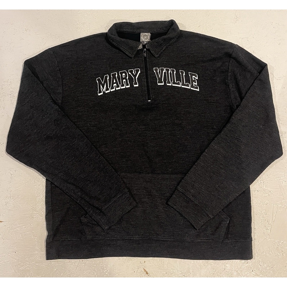 Vintage U-Trau Maryville University Quarter Zip Sweatshirt Pullover Mens XL 80s‎